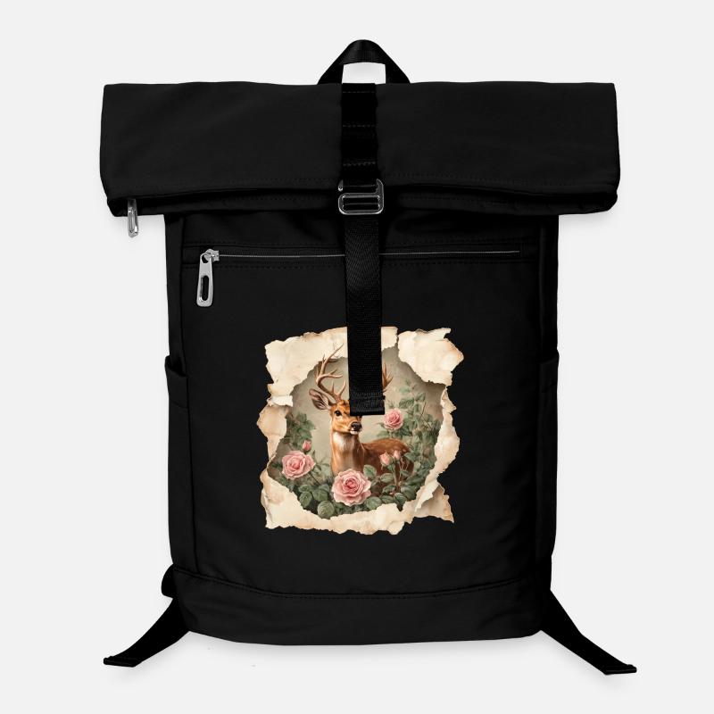 Deer Vintage - Laptop Backpack - black