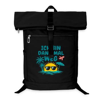 Urlaub Bin Dann Mal Weg Reise Sonne Strand Idee - Laptop-Rucksack  - Schwarz - Vorne