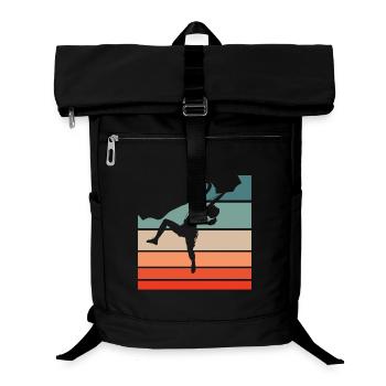 Grimpeuse à rayures rétro Femme de bloc - Sac à dos ordinateur - noir - Devant