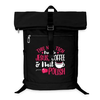 Nageldesigner Nageldesignerin Kosmetik Nagelstudio - Laptop-Rucksack  - Schwarz - Vorne