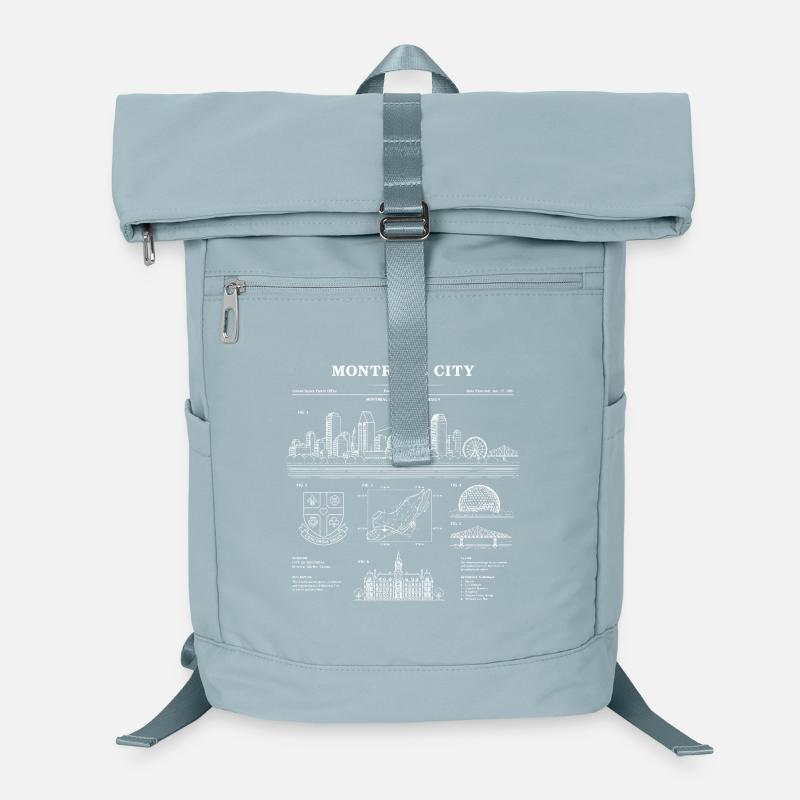 Blaupause der Skyline von Montreal Laptop-Rucksack 
