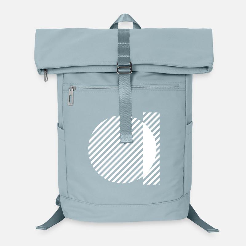 Geometrische Streifenkreise monochromes Muster Laptop-Rucksack 