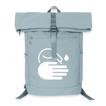 Icône Laver les Mains - Sac à dos ordinateur - bleu glacier - Devant