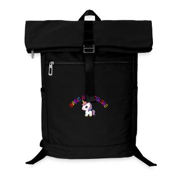 Colorful Magic Unicorn Illustration - Laptop Backpack - black - Front