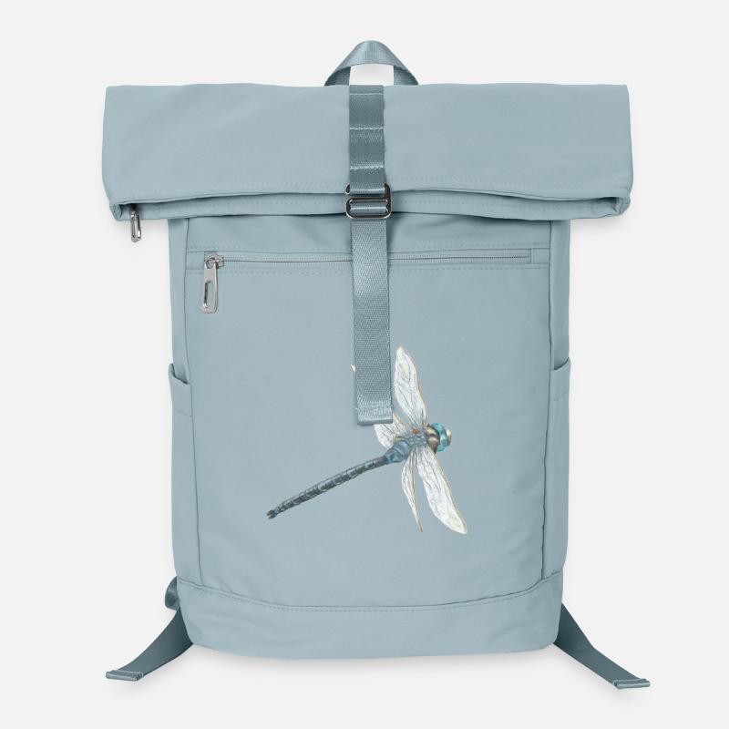 Teal Dragonfly Illustration Laptop Backpack