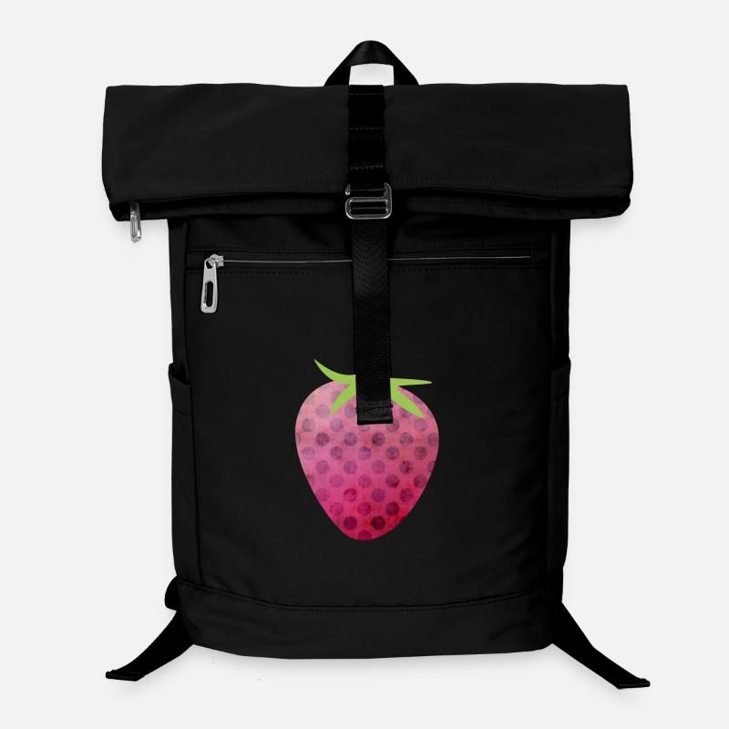 Strawberry Spring Pattern Fruit Spring Pink Fruit Laptop Backpack