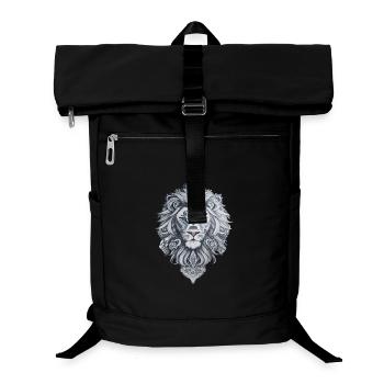 Maori-Tattoo im Löwenkopf-Stil - Laptop-Rucksack  - Schwarz - Vorne