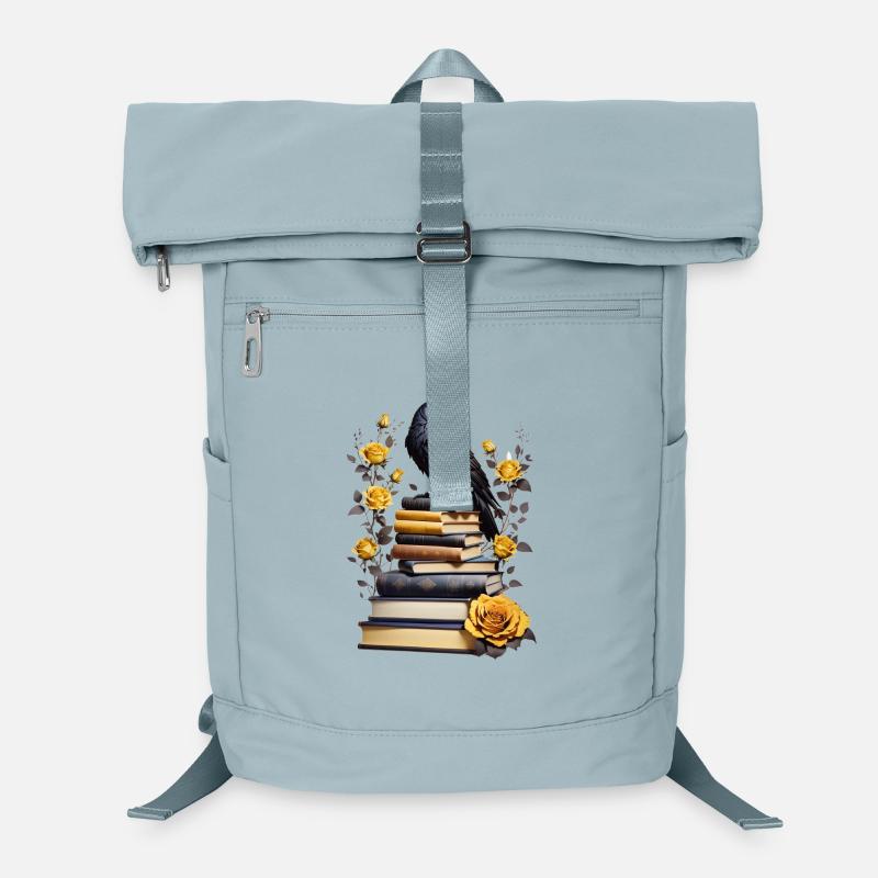 Stack of books with raven Laptop Backpack