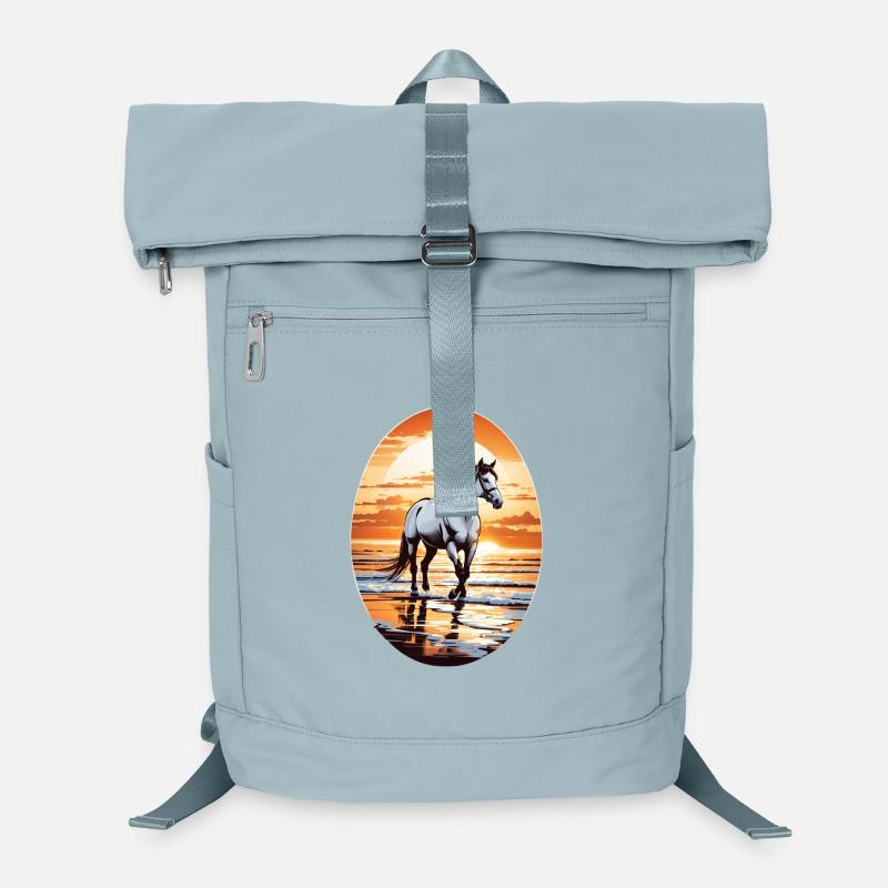 Cheval sur la plage Sac à dos ordinateur