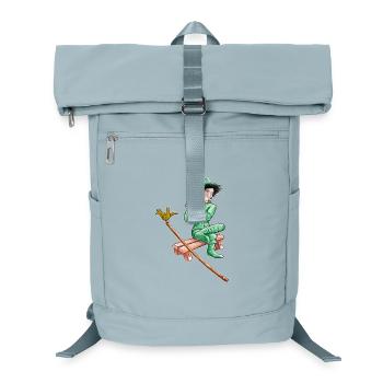 the green vagabond playing the Flute - Laptop Backpack - ice blue - Front