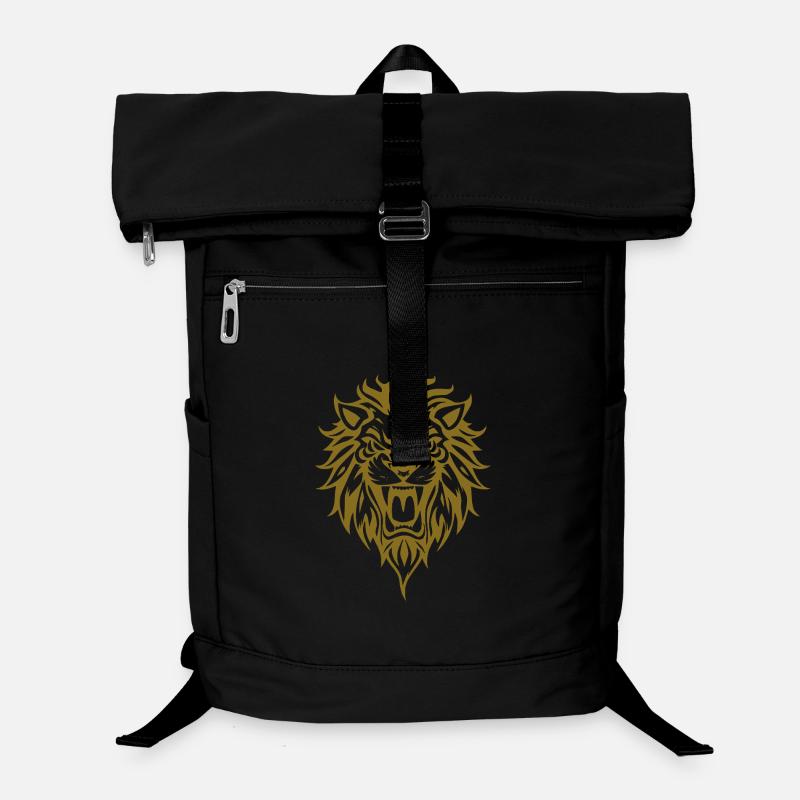 Elegant Lion Head Tribal Design Laptop Backpack