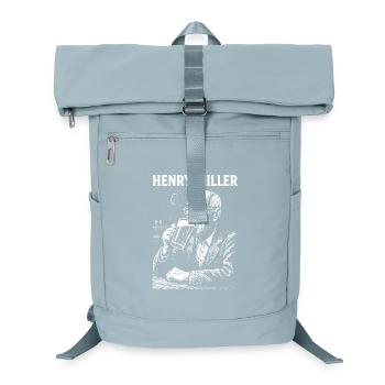 Henry Miller trinkt Bier in einem Pub - Laptop-Rucksack  - Eisblau - Vorne