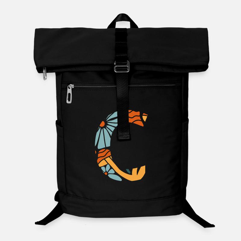 Letter c groovy flowers gift idea Laptop Backpack