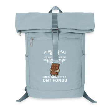 Je ne suis Pas Gros - idée cadeau homme drôle - Sac à dos ordinateur - bleu glacier - Devant