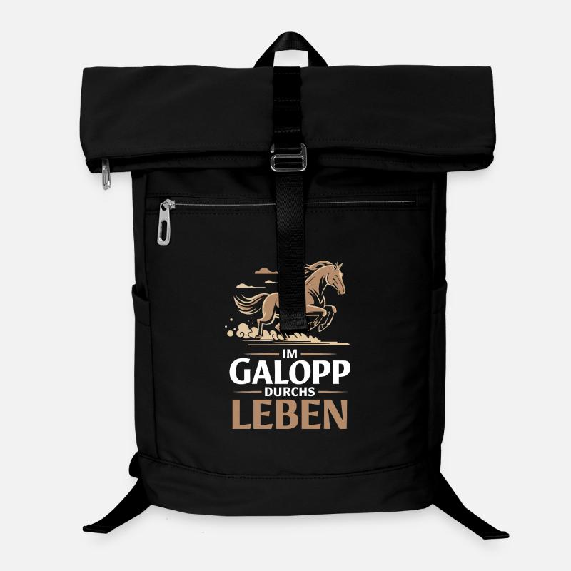 Dire motivant du cheval galopant dans la vie Sac à dos ordinateur