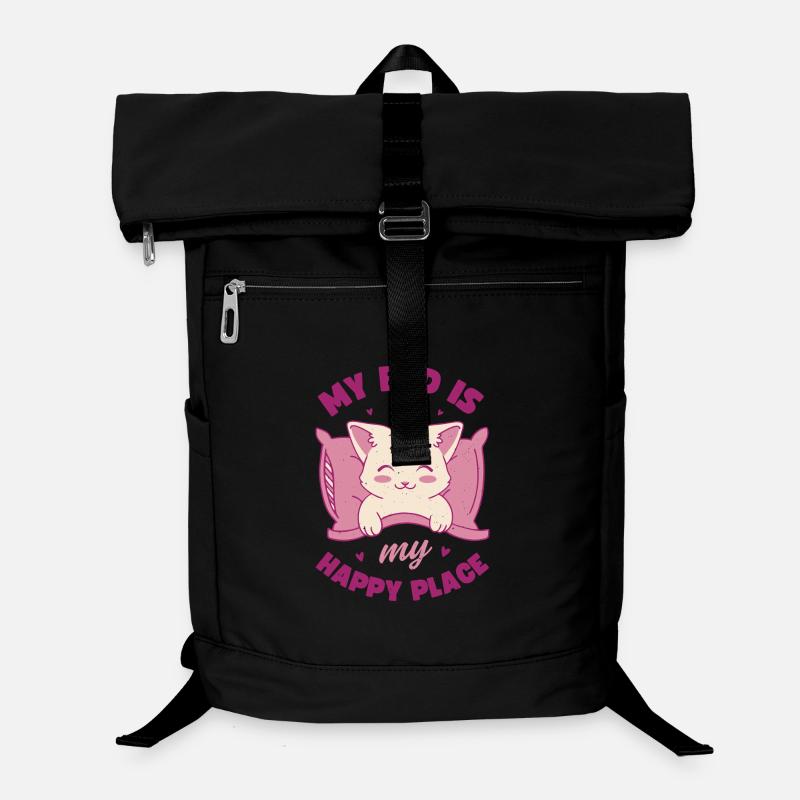 My Bed Is My Happy Place Laptop Backpack