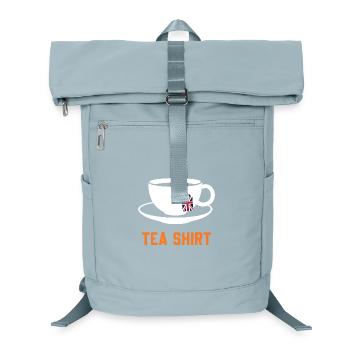 Chemise thé – Jeu de mots calme avec la tasse de thé - Sac à dos ordinateur - bleu glacier - Devant