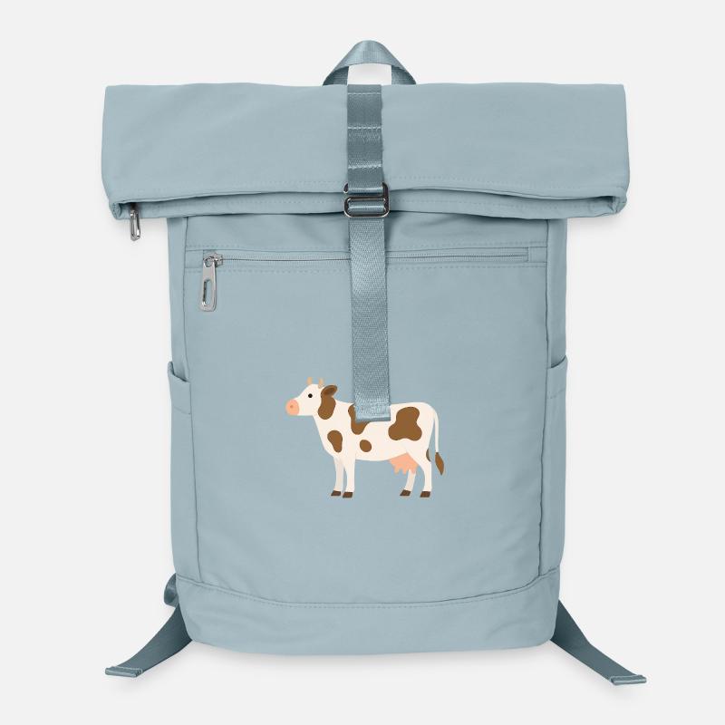 Vache Pastel à Taches Marron Sac à dos ordinateur