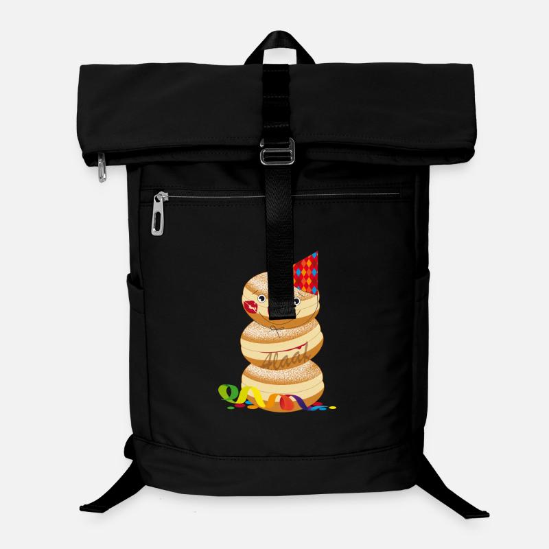 funny carnival donuts with kissing mouth and alaaf Laptop Backpack