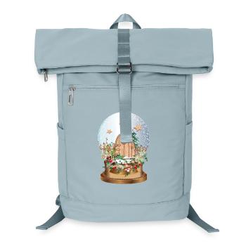 nostalgic snow globe with elves door - Laptop Backpack - ice blue - Front
