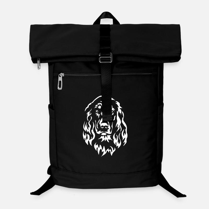 Gordon Setter Kopf "Black Edition" - Laptop-Rucksack  - Schwarz