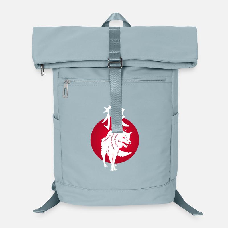 The red sun and the white wolf Laptop Backpack