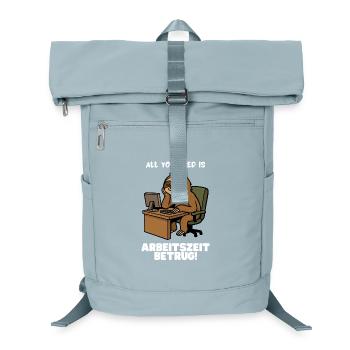 Arbeitszeitbetrug Faultier - Laptop-Rucksack  - Eisblau - Vorne