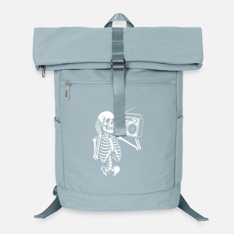 Skelett Ghettoblaster Retro Groove Laptop-Rucksack 
