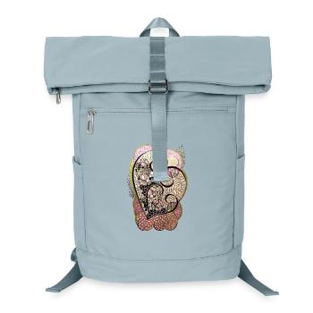 Heart Ornament Golden Pink Foliage - Laptop Backpack - ice blue - Front
