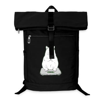 Dicke Katze im Meditationsmodus - Laptop-Rucksack  - Schwarz - Vorne