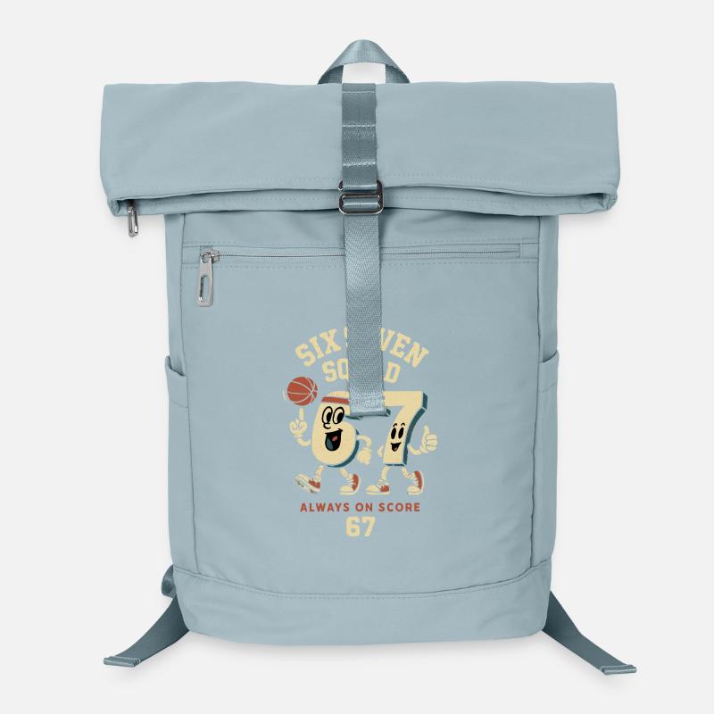 6 7 Six Seven Meme Aura Points Kids Basketball Laptop Backpack