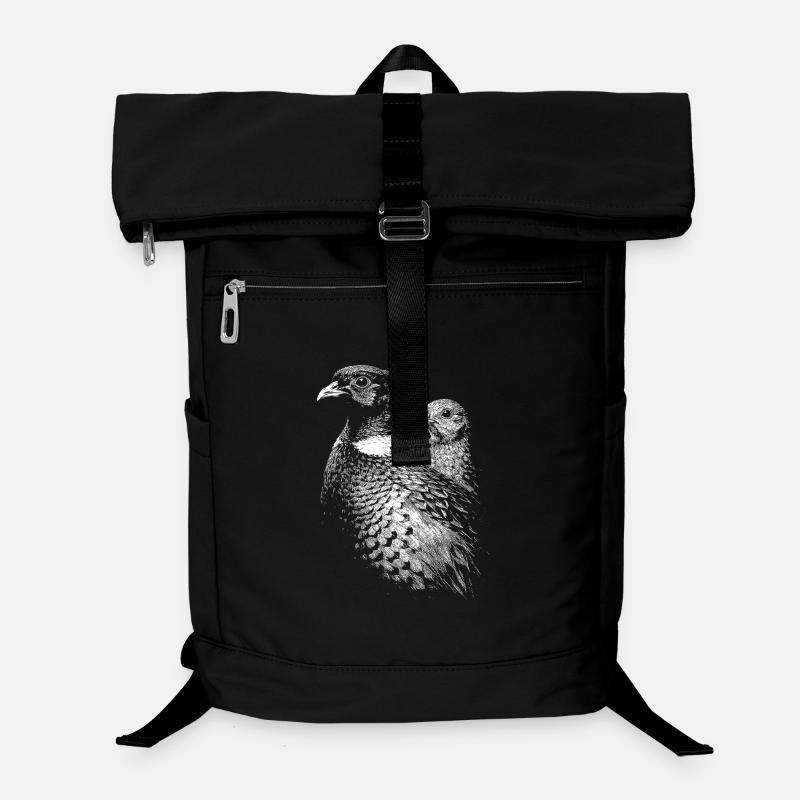 Faisan et poule - Sac à dos ordinateur - noir