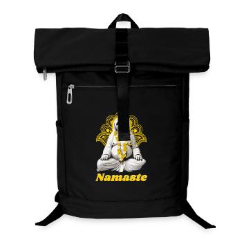 yoga panda namaste meditation om yogi buddha LOL  - Laptop-Rucksack  - Schwarz - Vorne