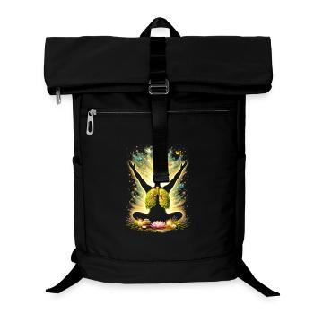 Meditation Atmung Natur Lunge Design  - Laptop-Rucksack  - Schwarz - Vorne