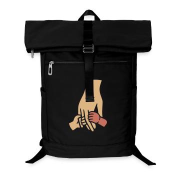 Famille Mains de Bébé Ensemble - Sac à dos ordinateur - noir - Devant
