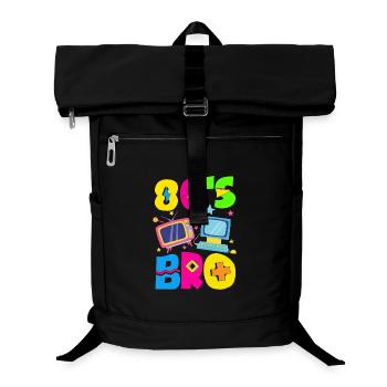 Retro Back to the 80s Vintage Design - Laptop-Rucksack  - Schwarz - Vorne