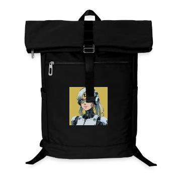 Cyborg Avatar with Headset - Laptop Backpack - black - Front