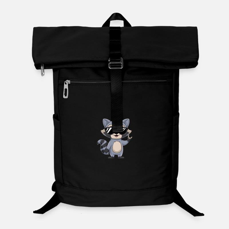Waschbär mit Sonnenbrille Laptop-Rucksack 