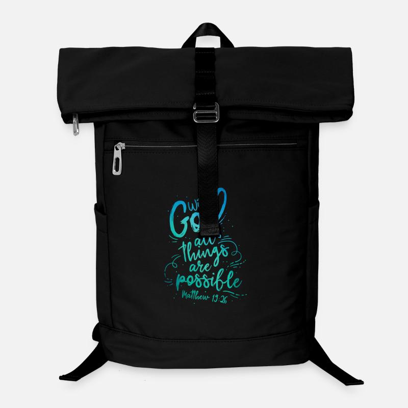 With God all things are possible Laptop Backpack