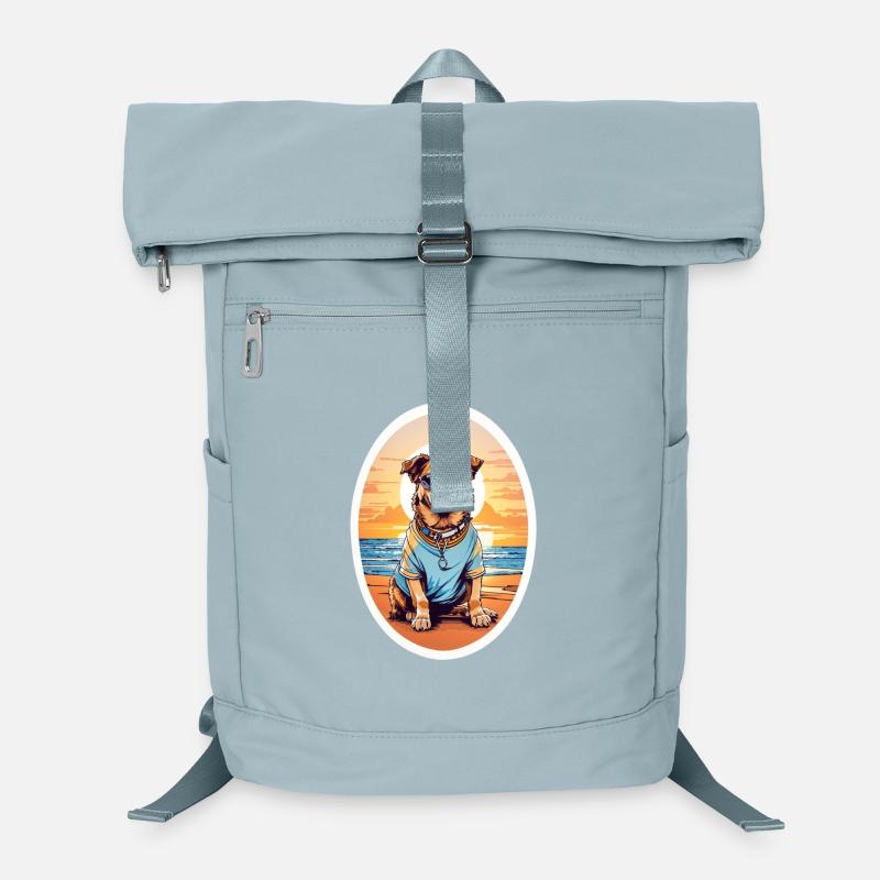 Hund am Strand Laptop-Rucksack 