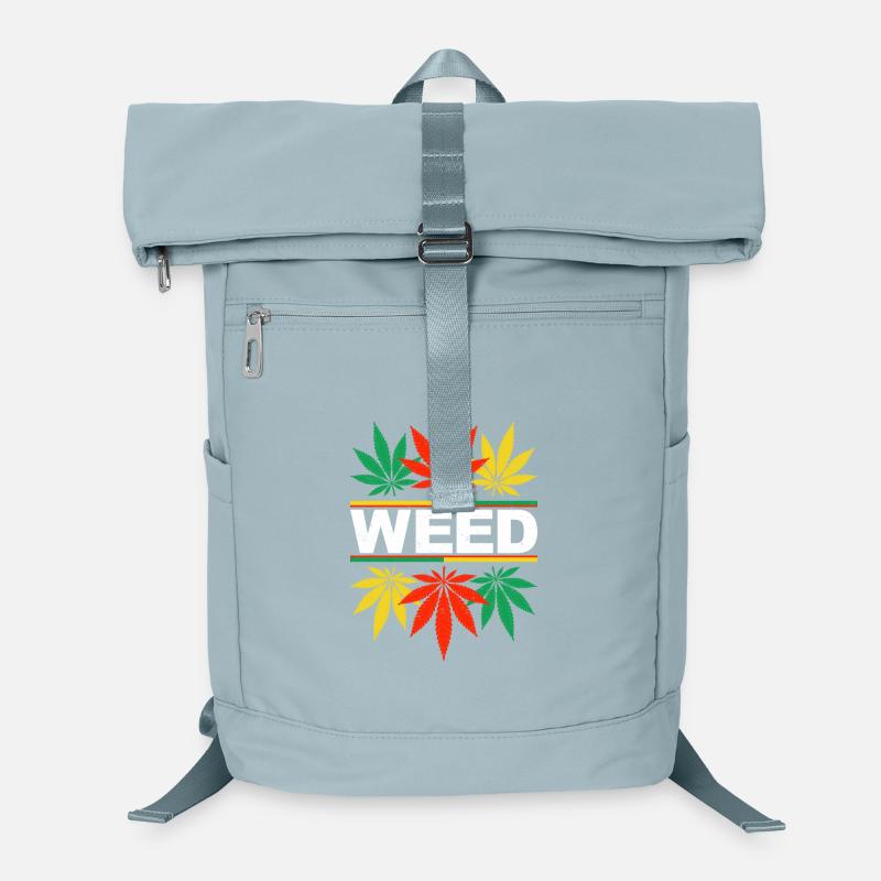 Vibrant Cannabis Leaf Pattern Design Laptop Backpack