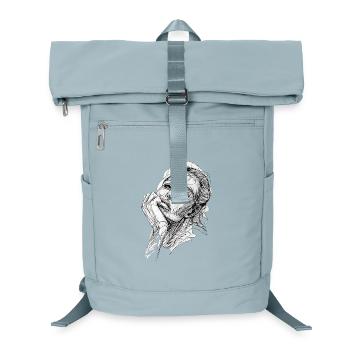 bored black and white drawing carographic - Laptop Backpack - ice blue - Front