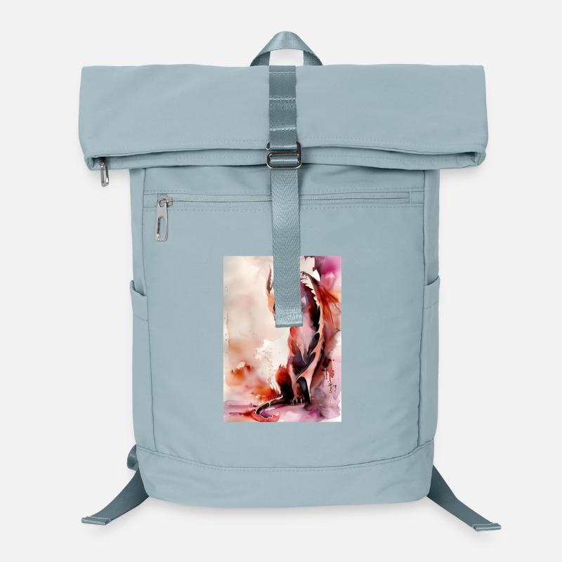 Roter Aquarell-Drache Laptop-Rucksack 
