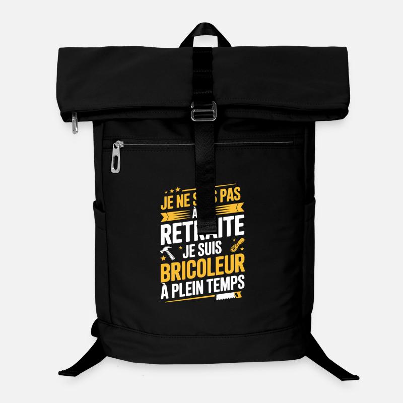 Vollzeit-Handwerker, nicht im Ruhestand - Laptop-Rucksack  - Schwarz