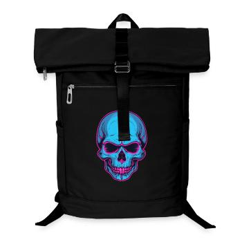 Neon Skull Blaue Schädelflair - Laptop-Rucksack  - Schwarz - Vorne