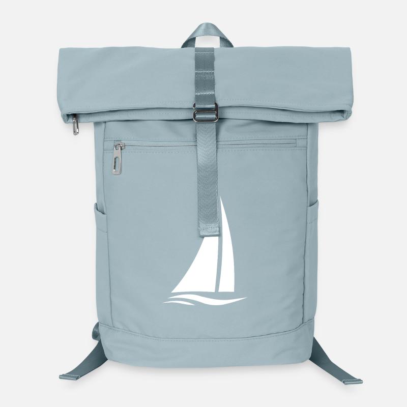 White sailboat over waves Laptop Backpack