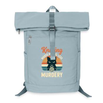 Tricoter me fait me sentir moins meurtrier drôle Craft de - Sac à dos ordinateur - bleu glacier - Devant