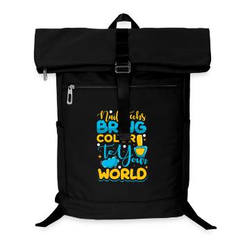 Nageldesigner Nageldesignerin Kosmetik Nagelstudio - Laptop-Rucksack  - Schwarz - Vorne
