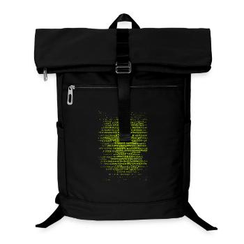 Neon Text-Streifen Muster - Laptop-Rucksack  - Schwarz - Vorne