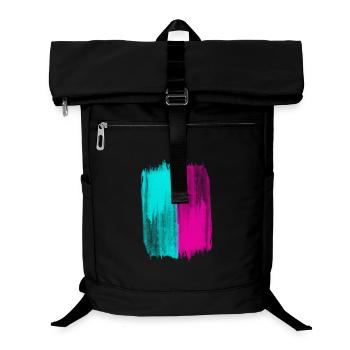 Pink And Turquoise Trend Colors Acrylic Paint - Laptop Backpack - black - Front